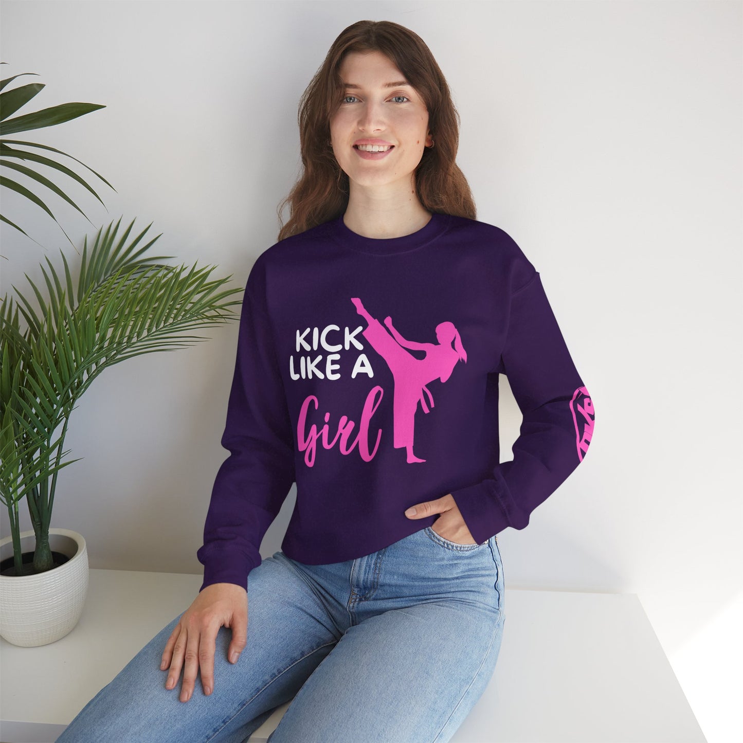 Kick Like a Girl Unisex Heavy Blend™ Crewneck Sweatshirt