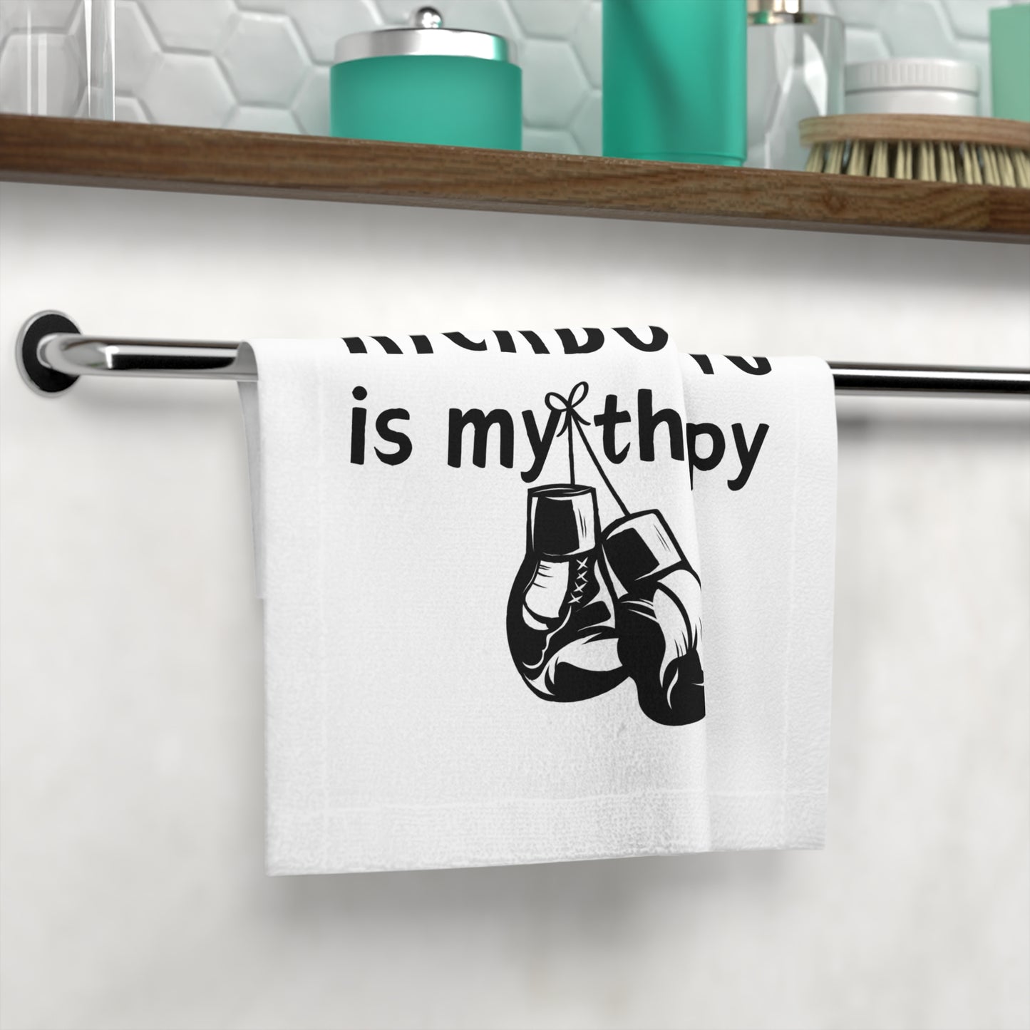 Kickboxing Therapy Face Towel - Sporty Gym Accessory for Fitness Enthusiasts