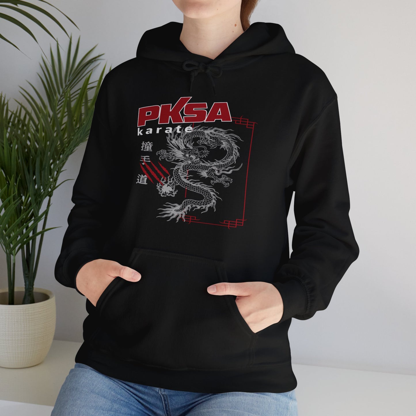 Black and Red Dragon Unisex Heavy Blend™ Hooded Sweatshirt