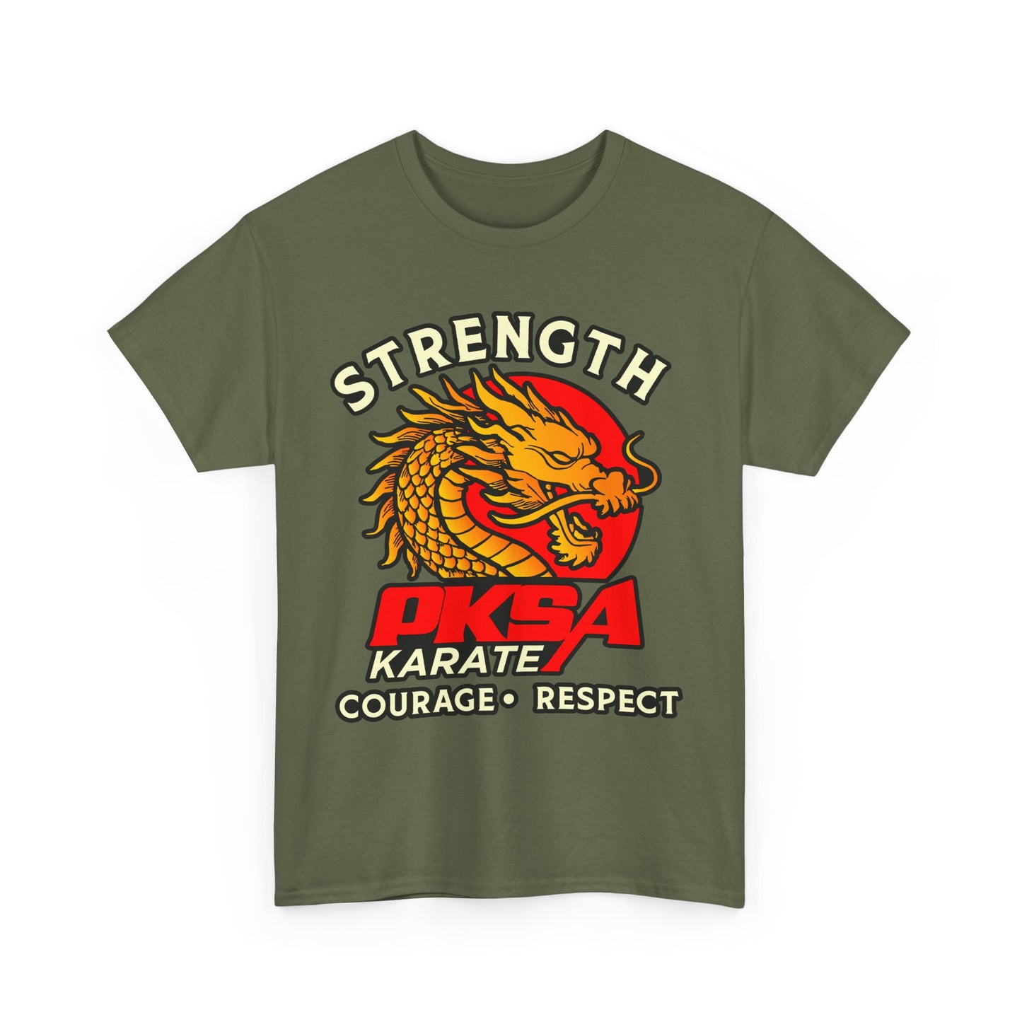 Strength Courage Respect Dragon PKSA Adult T-Shirt- Multiple color options