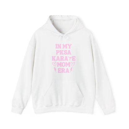 In my PKSA Karate Mom Era Unisex Heavy Blend™ Hooded Sweatshirt