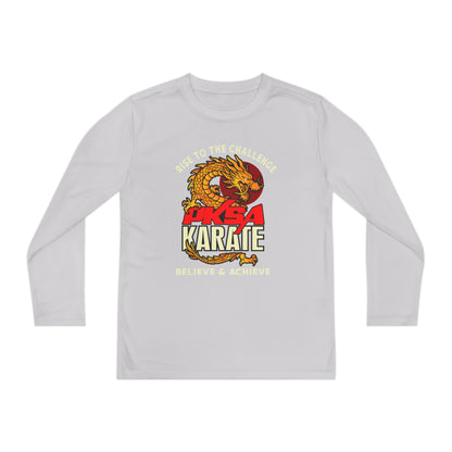 Youth Long Sleeve Dragon Tee, Kids Martial Arts Shirt, Cool Graphic Top, Dragon Lovers Apparel, Sporty Gift Idea for Boys
