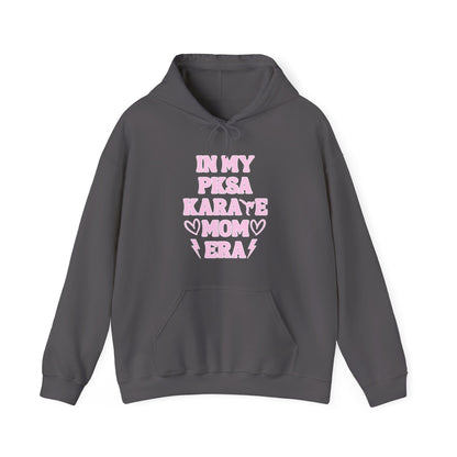 In my PKSA Karate Mom Era Unisex Heavy Blend™ Hooded Sweatshirt
