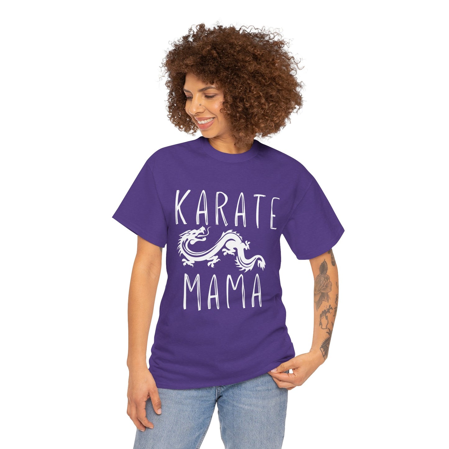 Karate Mama Dragon Unisex Heavy Cotton Tee