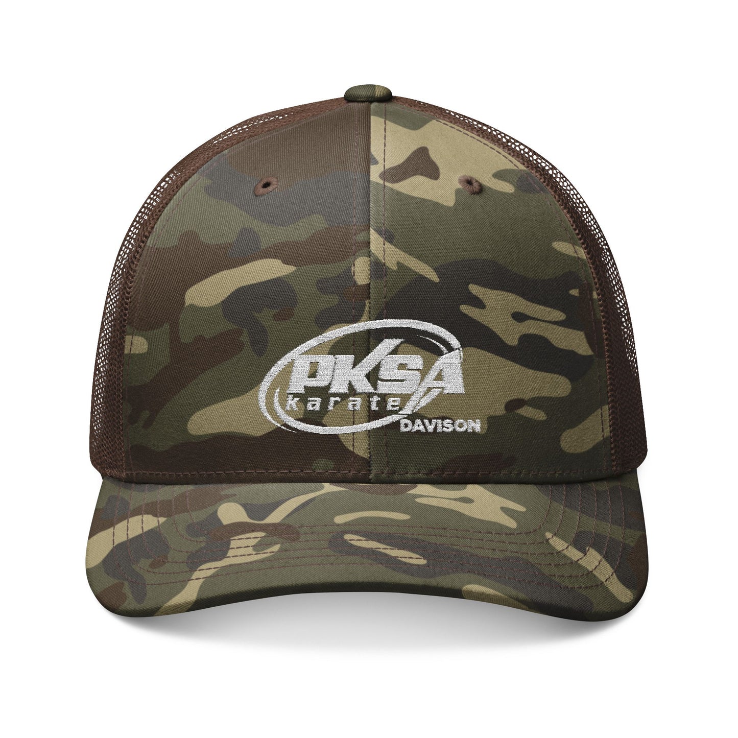 Embroidered Camouflage Trucker Hat for Outdoor Adventurers
