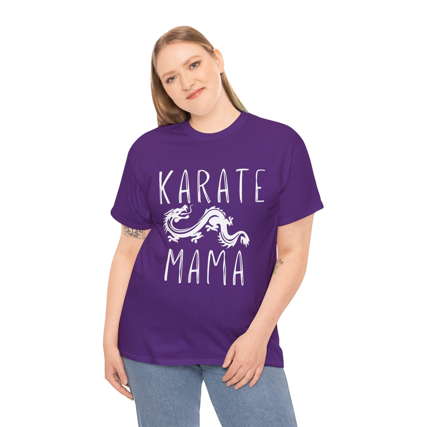 Karate Mama Dragon Unisex Heavy Cotton Tee