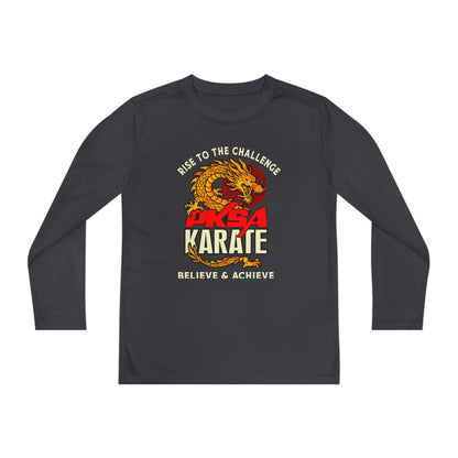 Youth Long Sleeve Dragon Tee, Kids Martial Arts Shirt, Cool Graphic Top, Dragon Lovers Apparel, Sporty Gift Idea for Boys