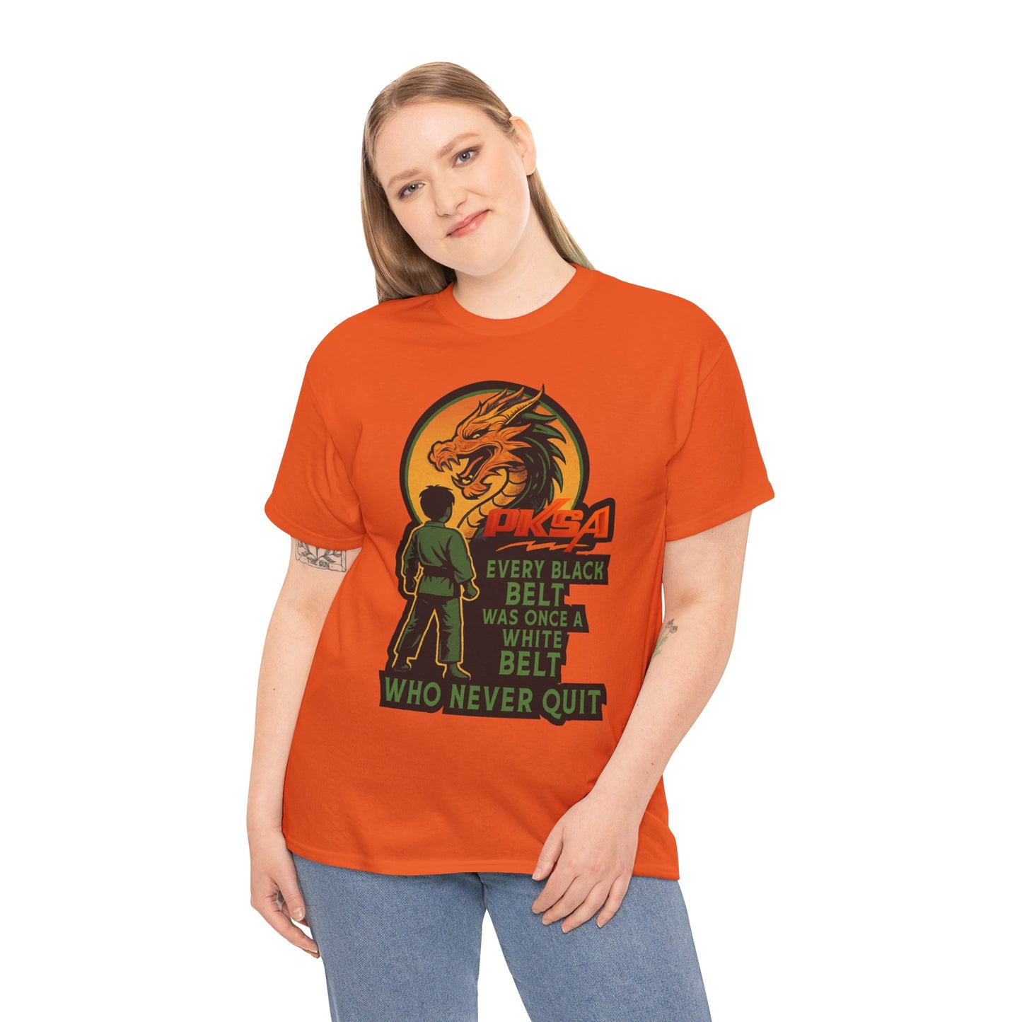 Every Black Belt Never Quit Dragon PKSA Adult T-Shirt- Multiple color options