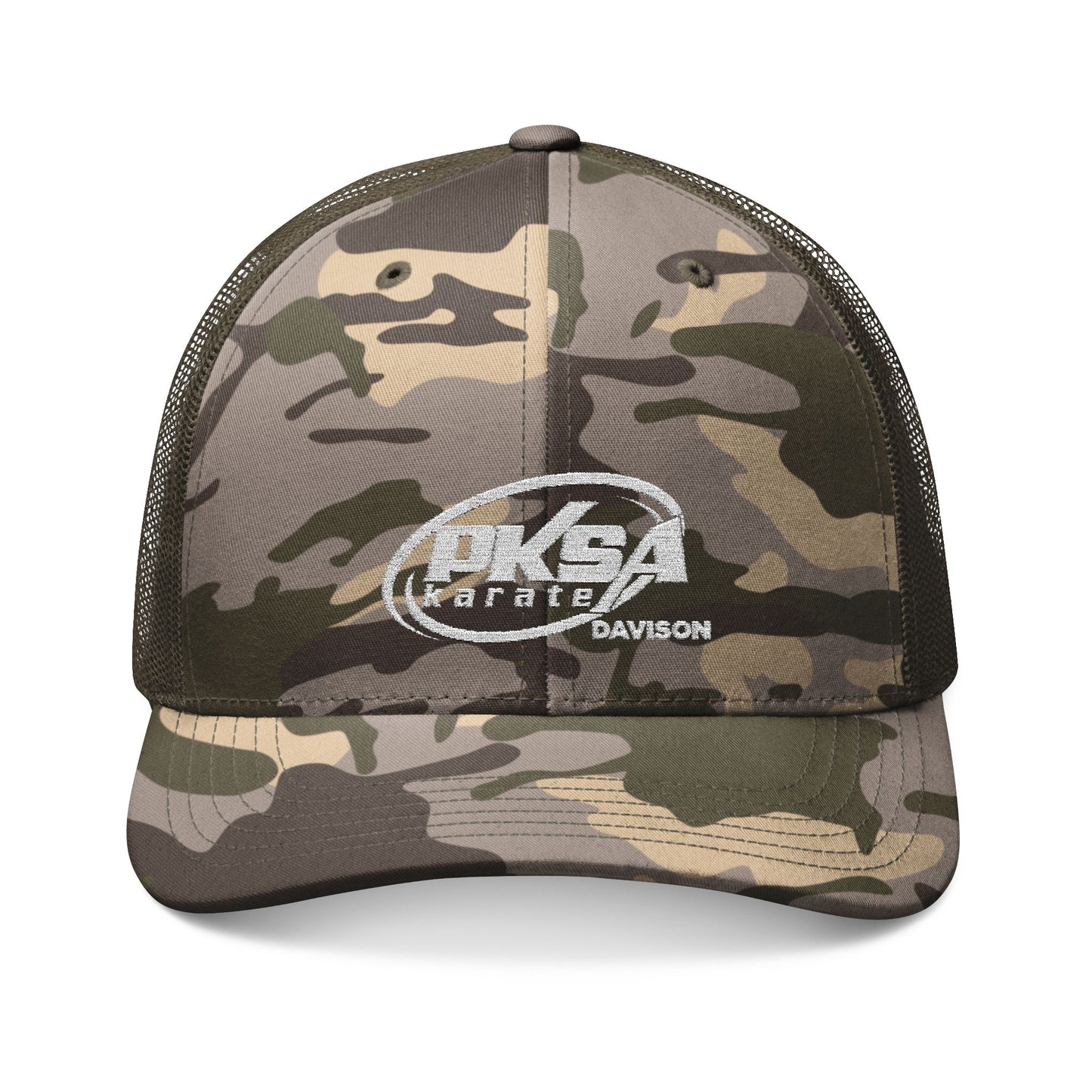 Embroidered Camouflage Trucker Hat for Outdoor Adventurers