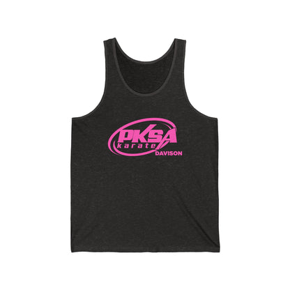 PKSA Karate Unisex Jersey Tank, Fitness Apparel, Summer Clothing, Athletic Wear, Gift for Martial Artists, Casual Training Top