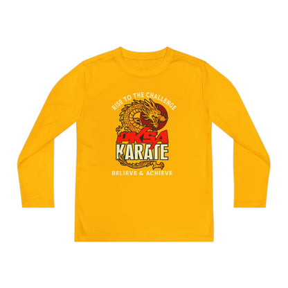 Youth Long Sleeve Dragon Tee, Kids Martial Arts Shirt, Cool Graphic Top, Dragon Lovers Apparel, Sporty Gift Idea for Boys