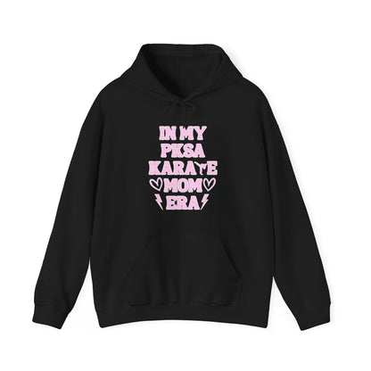 In my PKSA Karate Mom Era Unisex Heavy Blend™ Hooded Sweatshirt
