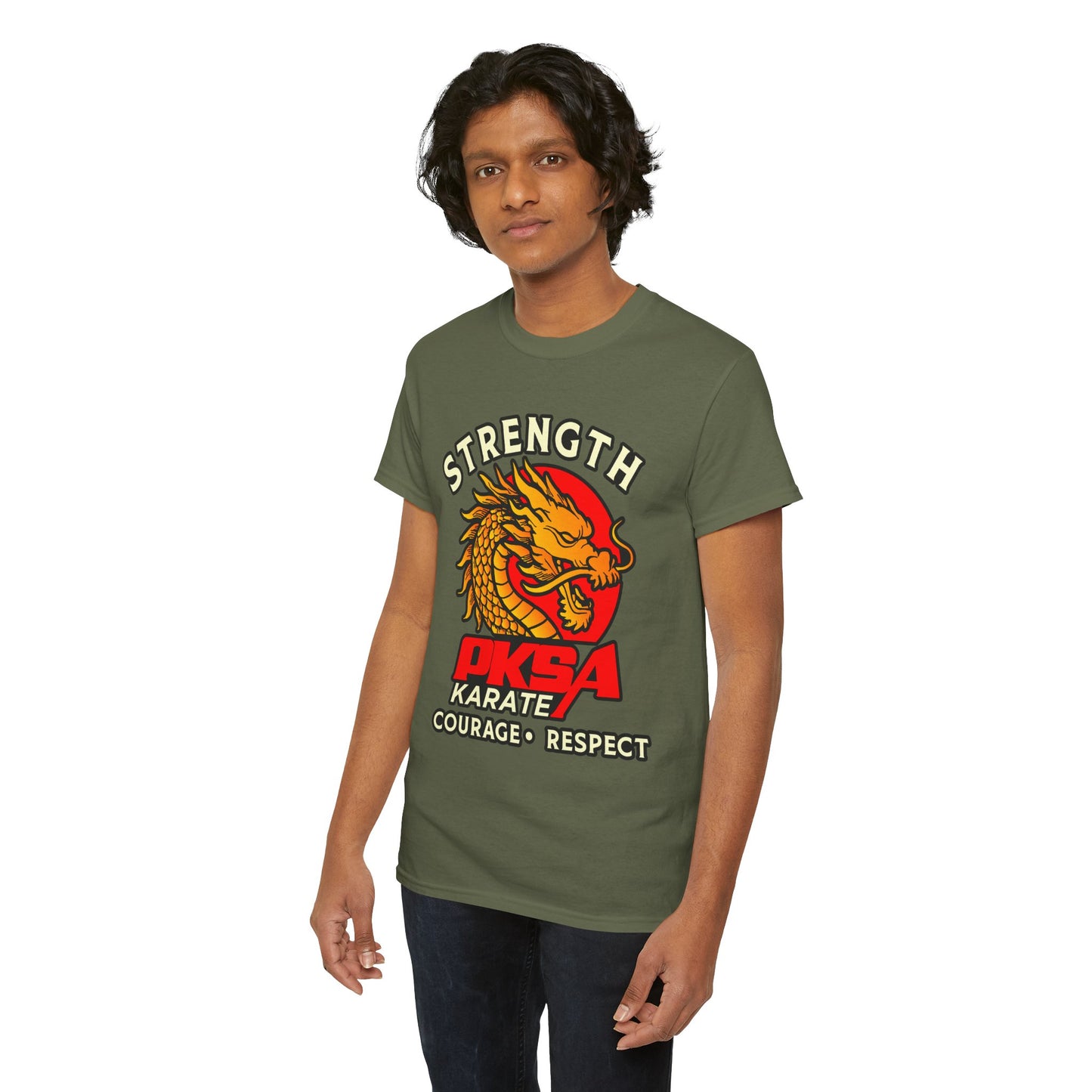 Strength Courage Respect Dragon PKSA Adult T-Shirt- Multiple color options