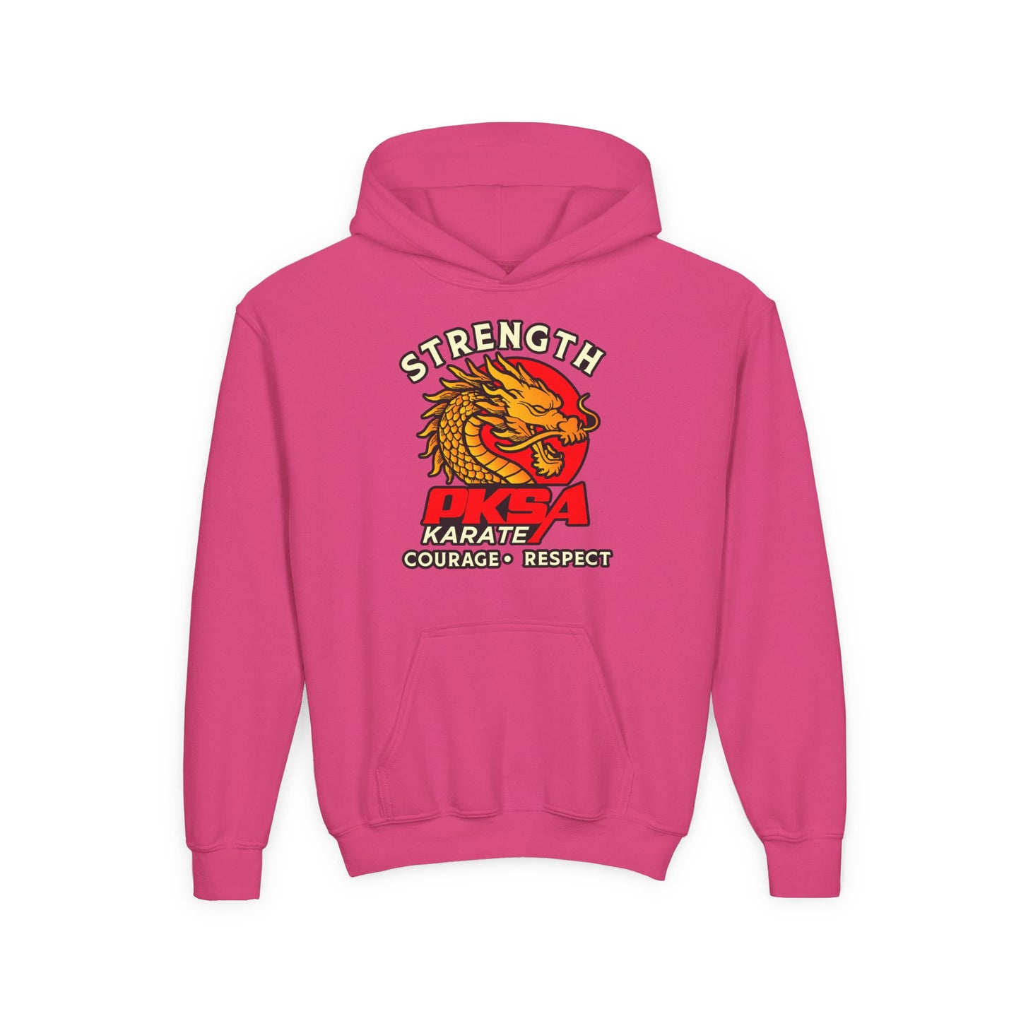 Strength Courage Respect PKSA Youth Heavy Blend Hooded Sweatshirt