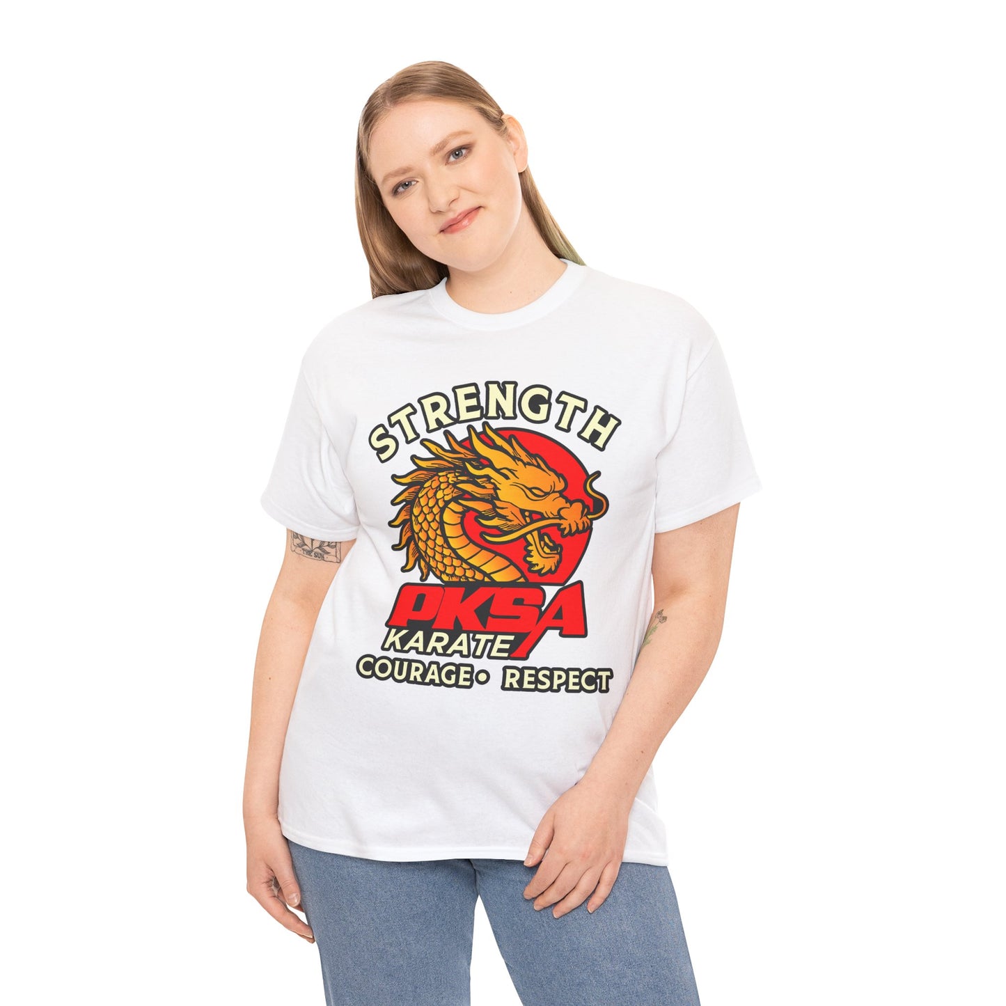 Strength Courage Respect Dragon PKSA Adult T-Shirt- Multiple color options