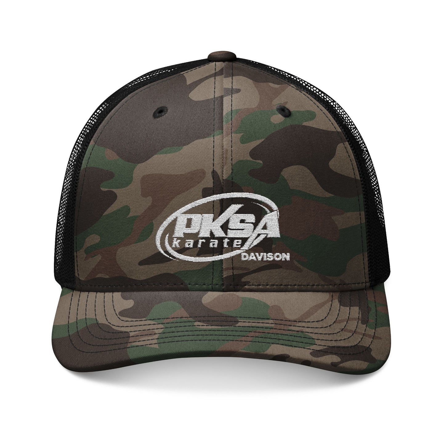 Embroidered Camouflage Trucker Hat for Outdoor Adventurers