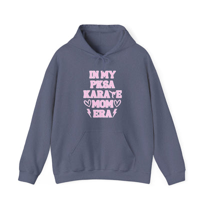 In my PKSA Karate Mom Era Unisex Heavy Blend™ Hooded Sweatshirt