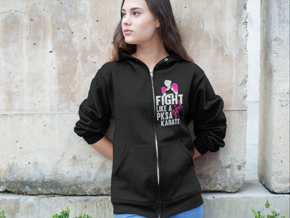 Fight Like a PKSA Karate Girl Unisex Heavy Blend™ Full Zip Hooded Sweatshirt