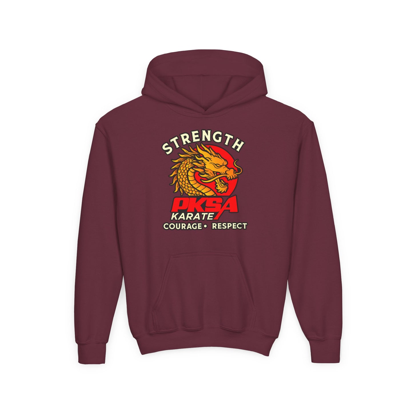 Strength Courage Respect PKSA Youth Heavy Blend Hooded Sweatshirt