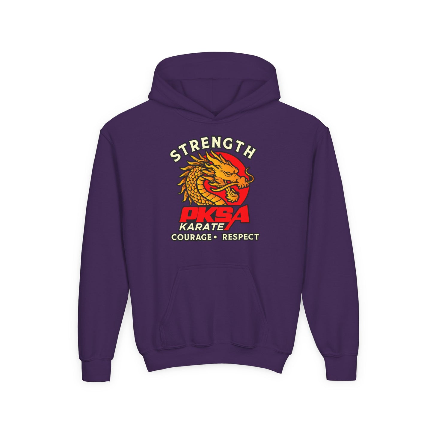 Strength Courage Respect PKSA Youth Heavy Blend Hooded Sweatshirt