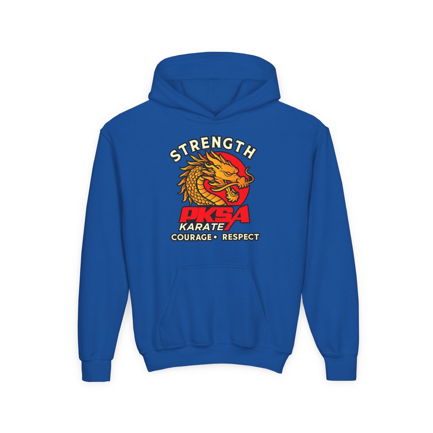 Strength Courage Respect PKSA Youth Heavy Blend Hooded Sweatshirt