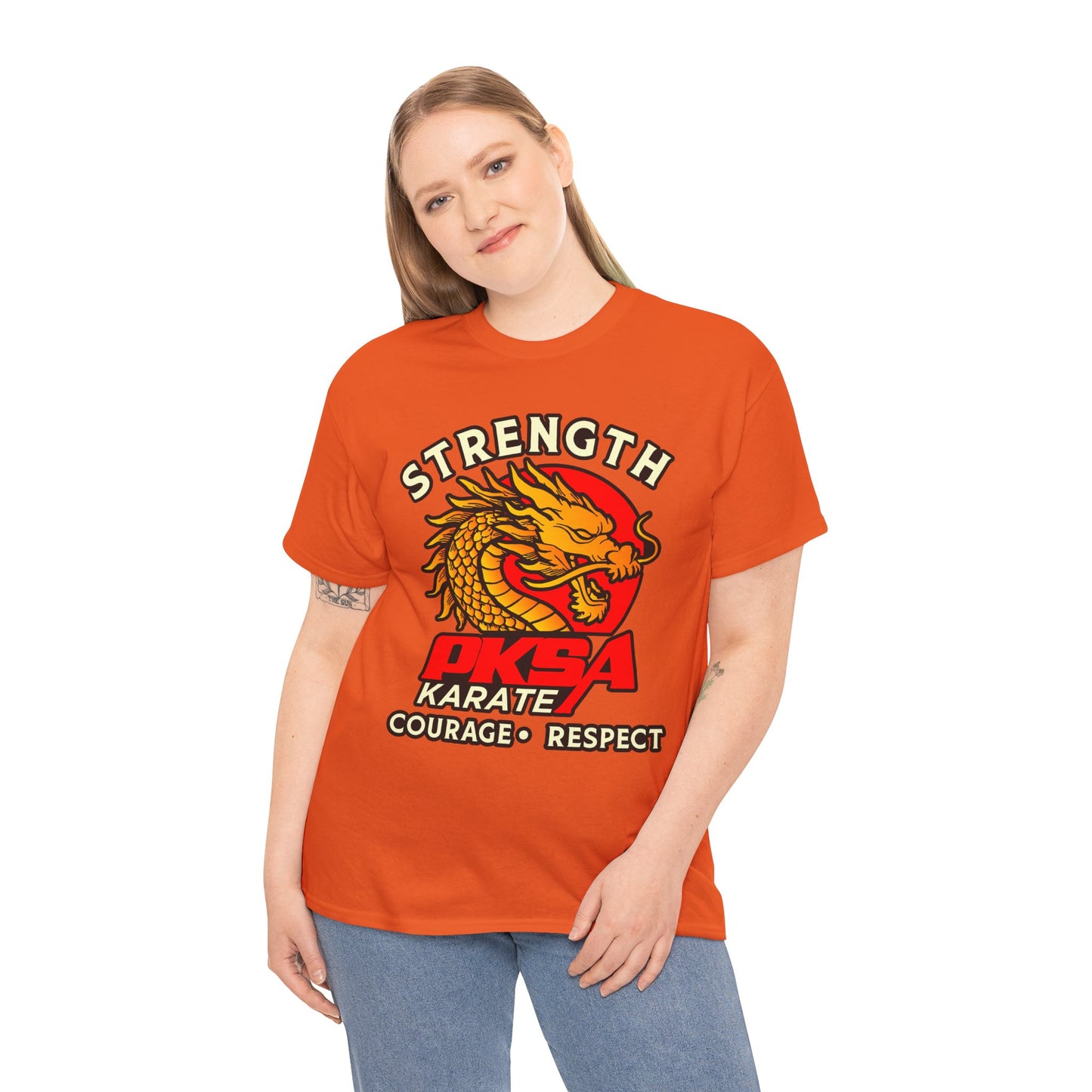 Strength Courage Respect Dragon PKSA Adult T-Shirt- Multiple color options