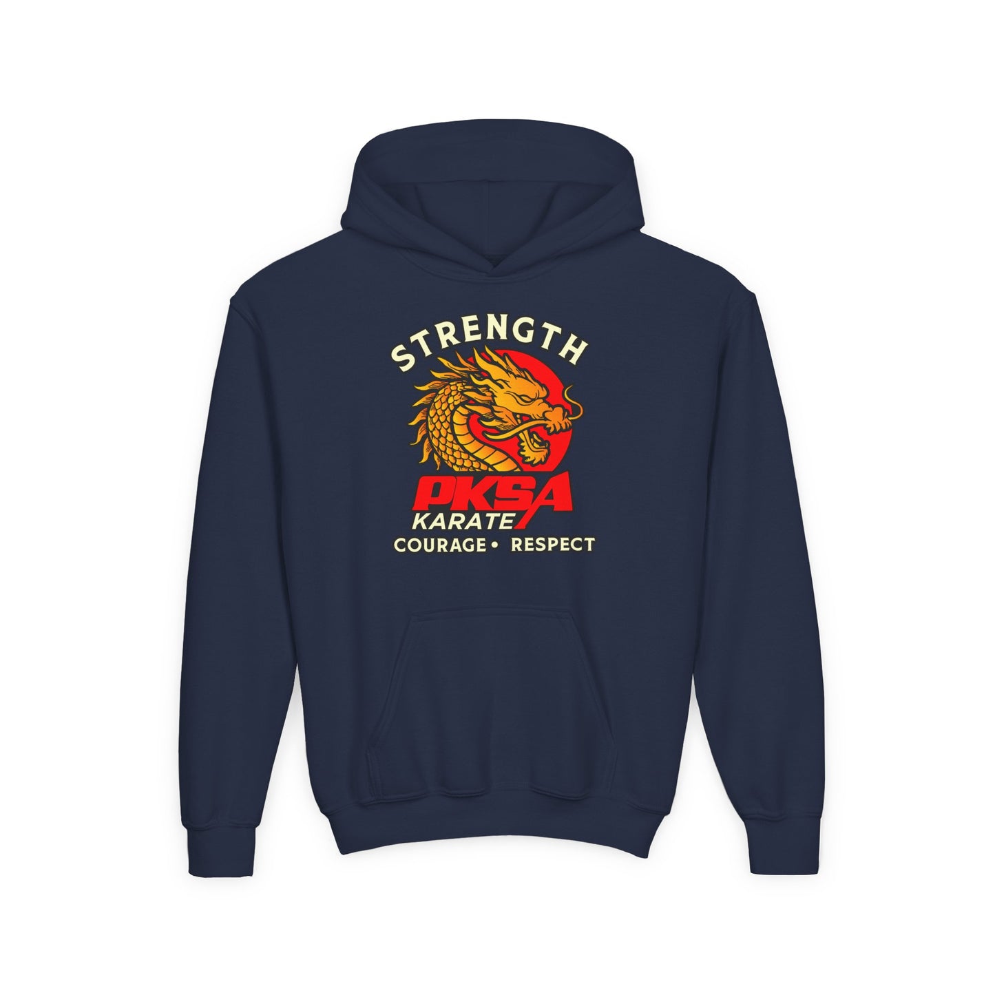 Strength Courage Respect PKSA Youth Heavy Blend Hooded Sweatshirt