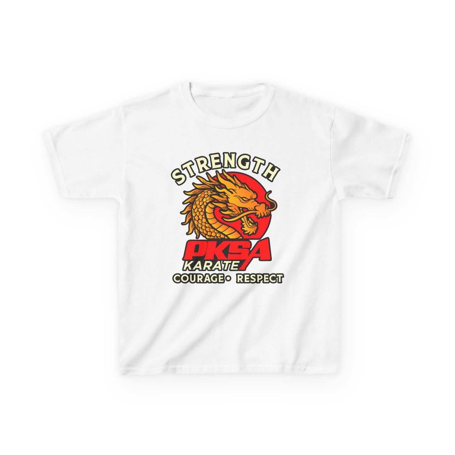 Strength, Courage, Respect Dragon PKSA Karate Kids Tee