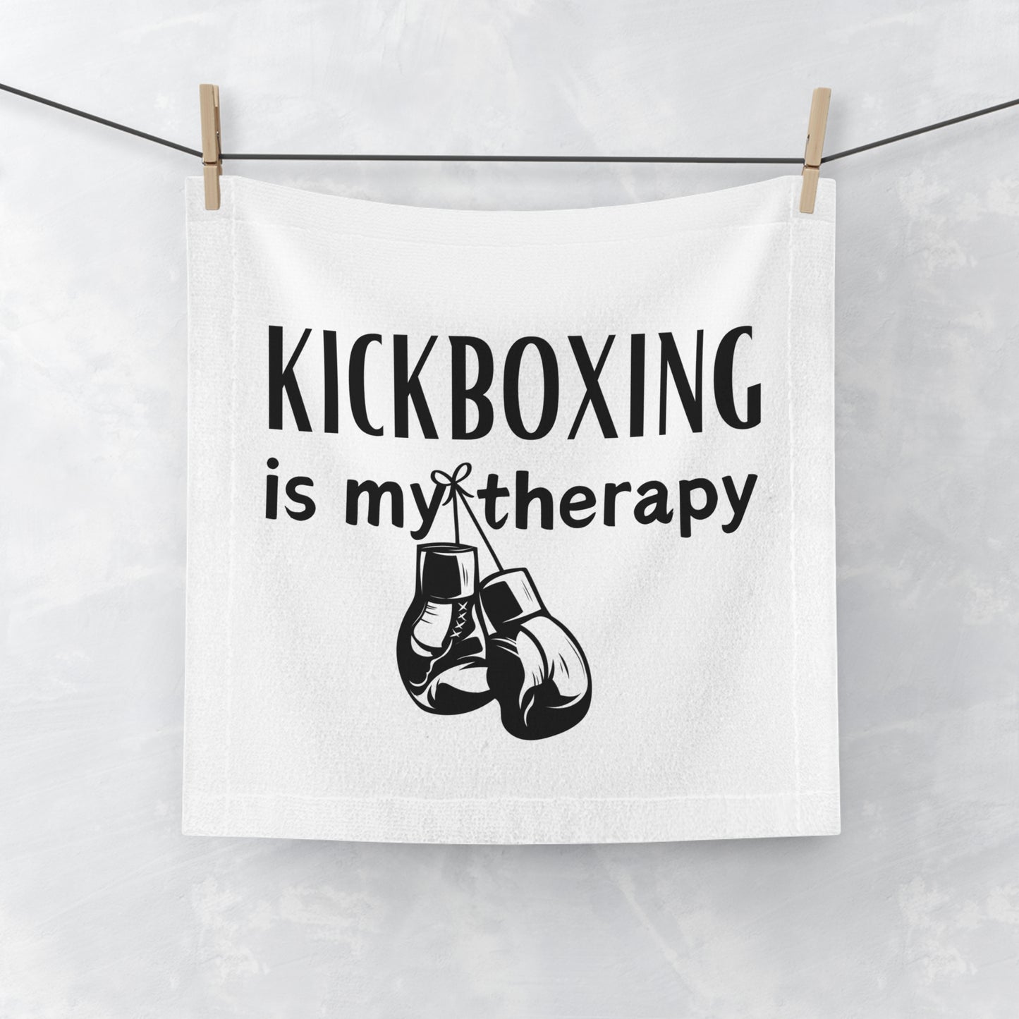 Kickboxing Therapy Face Towel - Sporty Gym Accessory for Fitness Enthusiasts