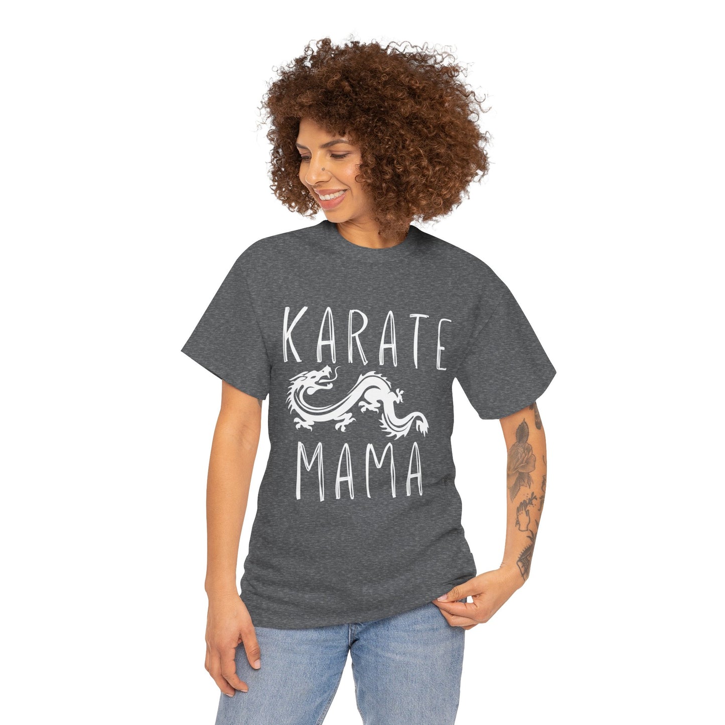 Karate Mama Dragon Unisex Heavy Cotton Tee