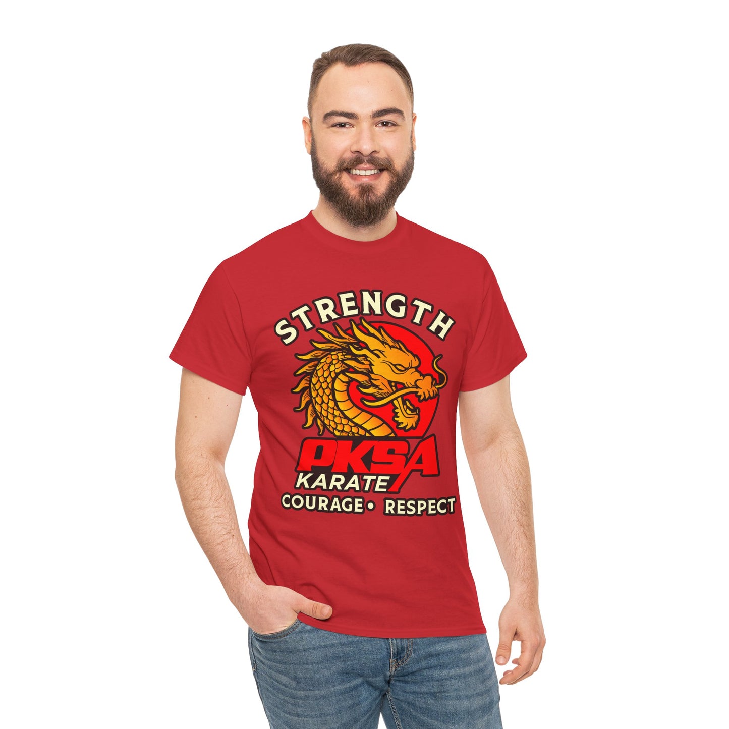 Strength Courage Respect Dragon PKSA Adult T-Shirt- Multiple color options
