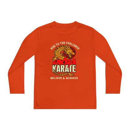 Youth Long Sleeve Dragon Tee, Kids Martial Arts Shirt, Cool Graphic Top, Dragon Lovers Apparel, Sporty Gift Idea for Boys