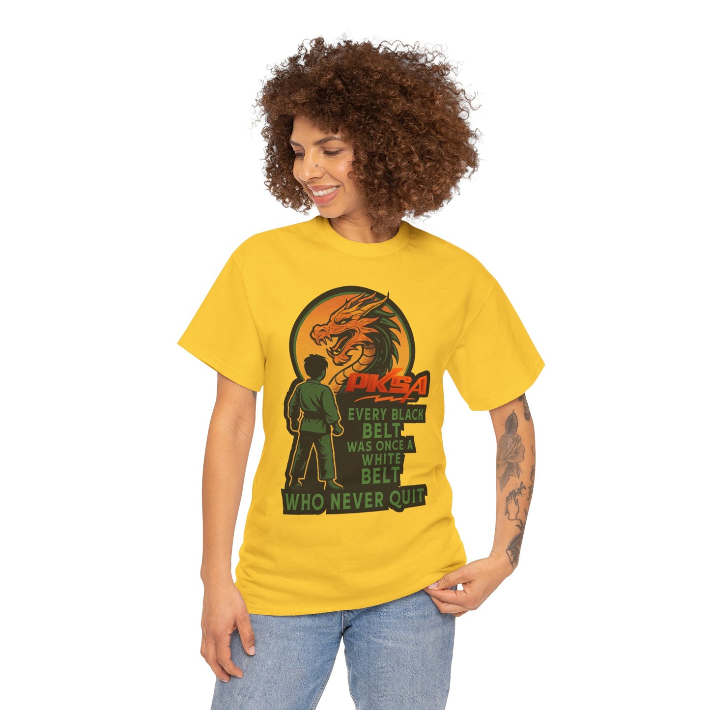 Every Black Belt Never Quit Dragon PKSA Adult T-Shirt- Multiple color options